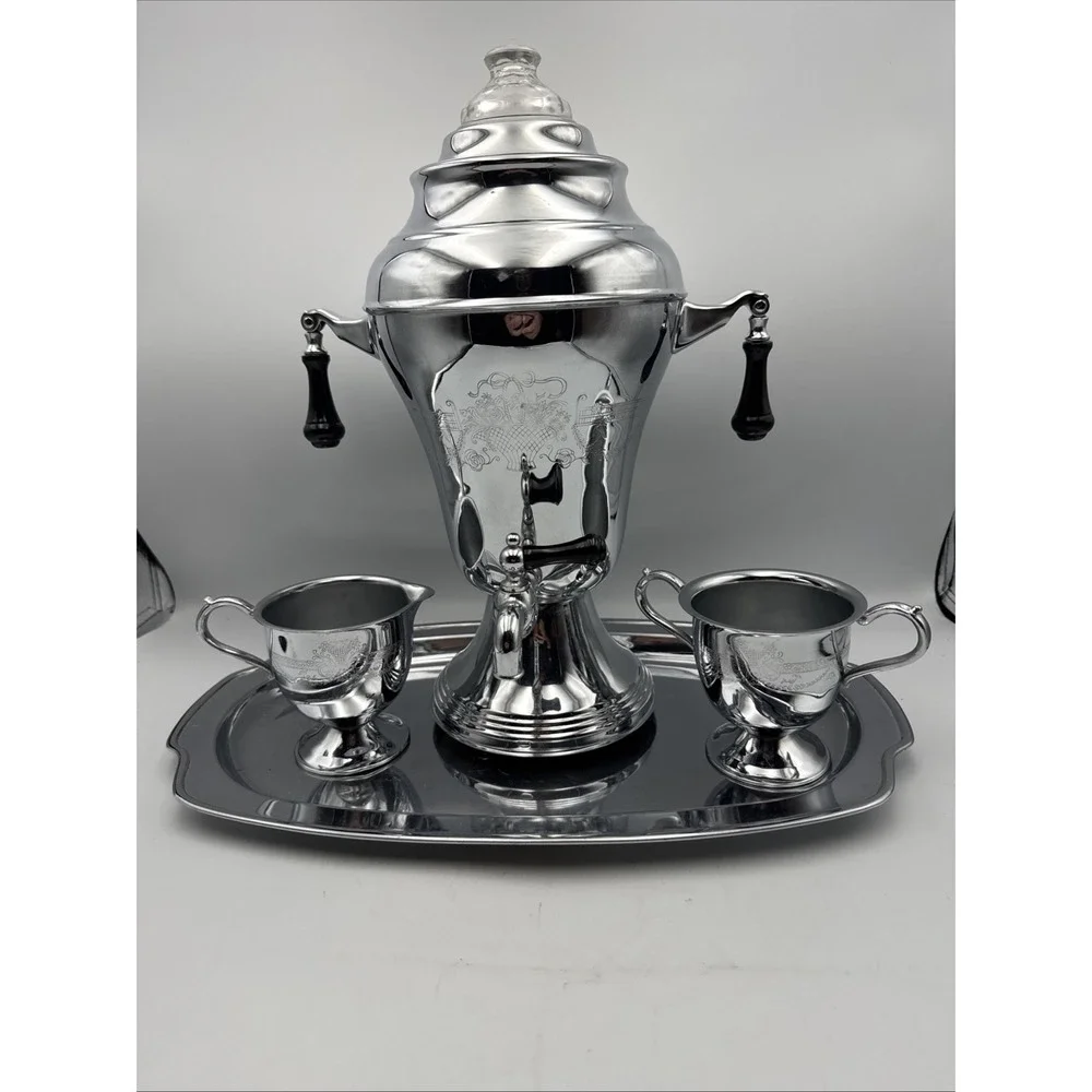 Vintage 1930's Lehman Bros. #70 Kromaster Coffee Perculator 4 Piece Set Complete